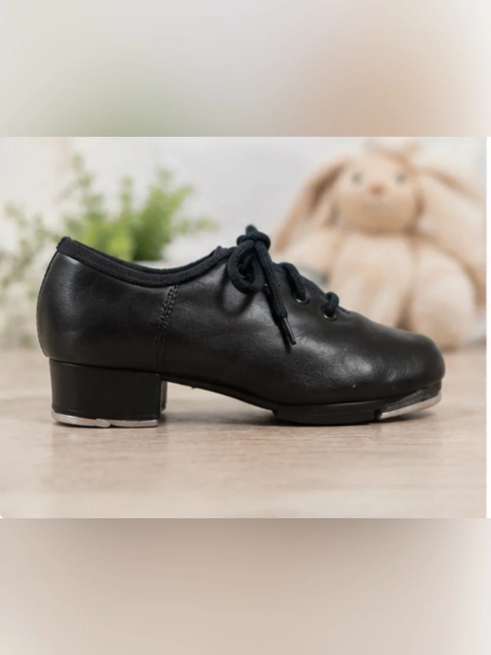 Little Girls Black Leather Tap Shoes Little Kid Shoes 10 / Toddler
